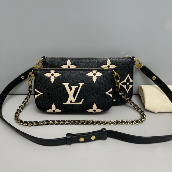 Louis Vuitton Multi Pochette black and white leather shoulder crossbody bag - Picture 1 of 10